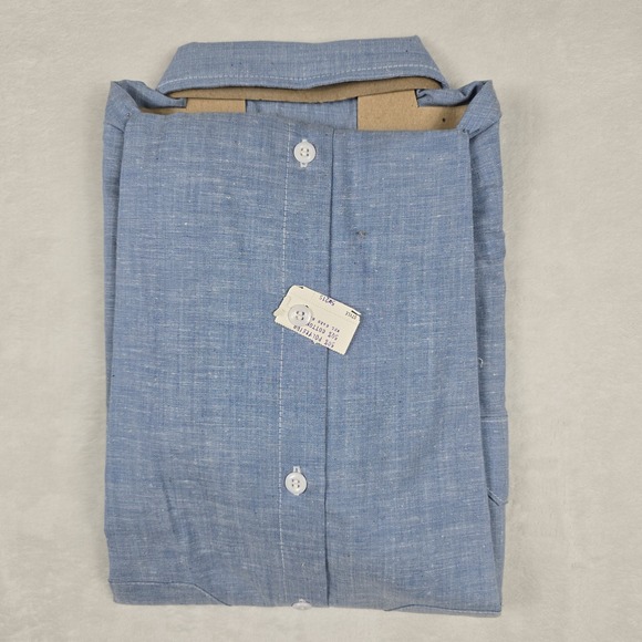 Vintage Big Ben by Wrangler Work Wear Chambray Shirt Men's Medium 14/14.5S New - Picture 3 of 4